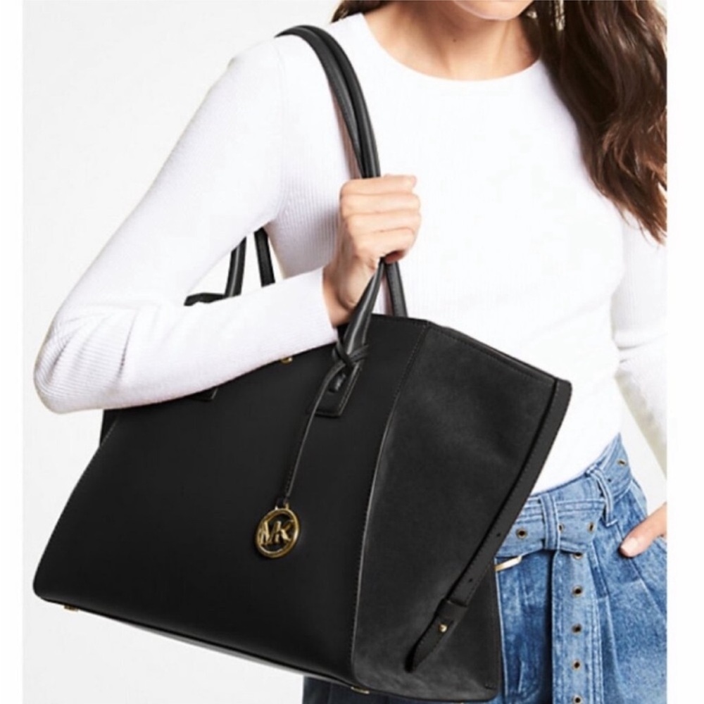 Michael Kors Avril XL Black Tote Shoulder Bag